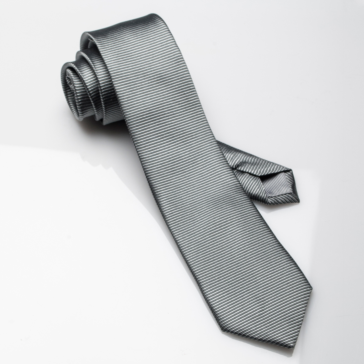 Silver Ottoman Weave Silk Tie