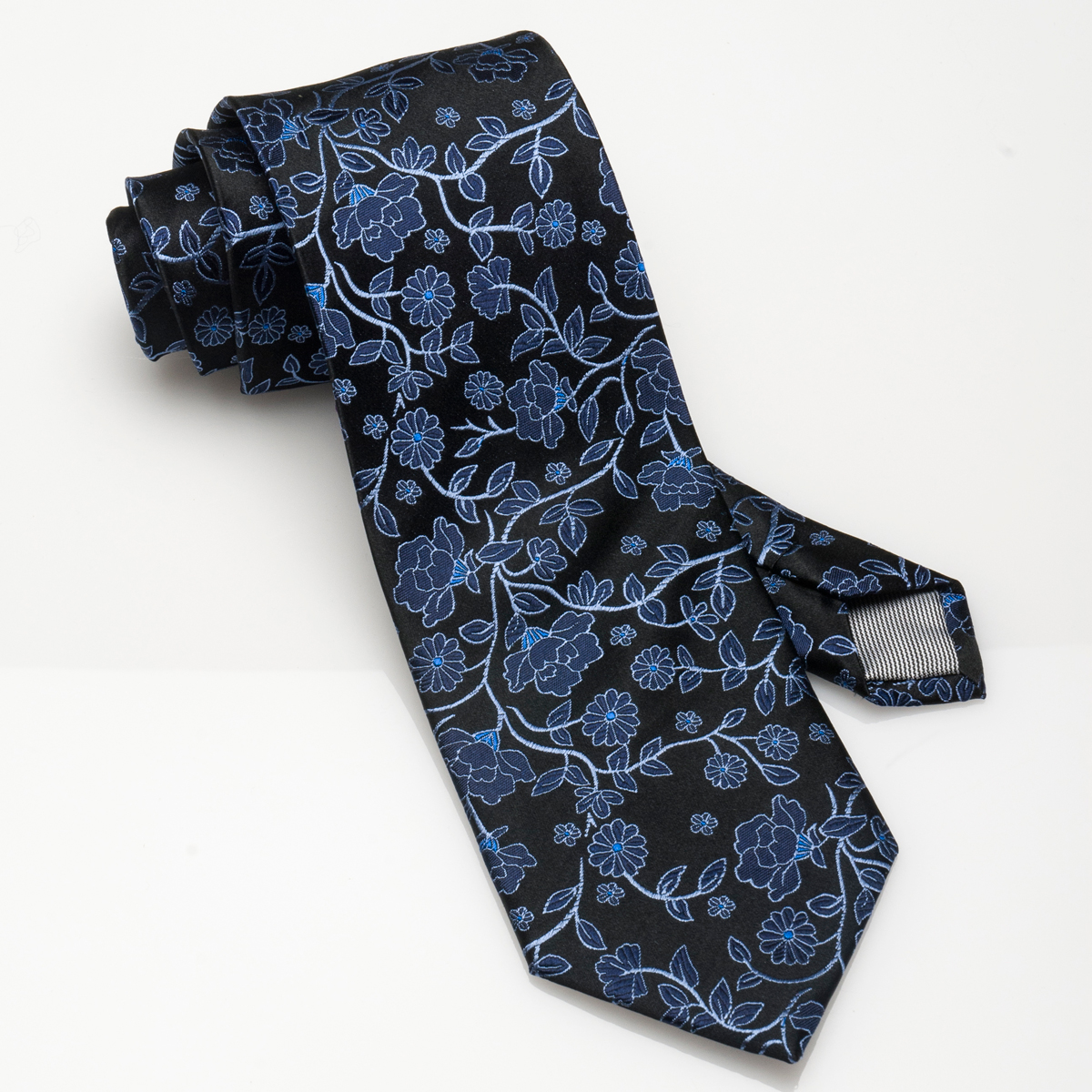 Blue Floral-Silk Tie
