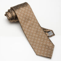 Brown Multi Square-Silk Tie