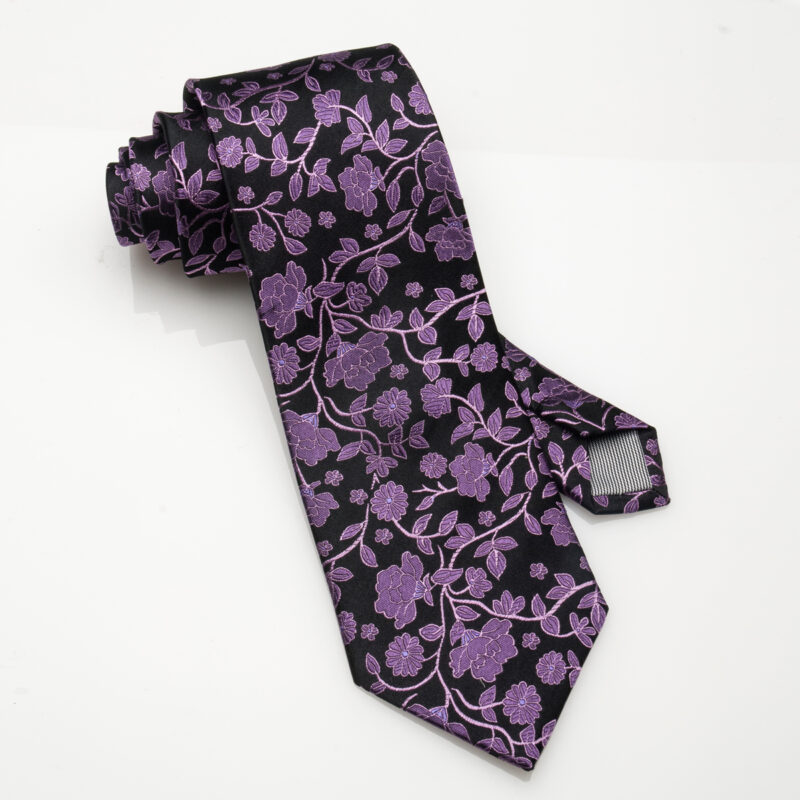 Lilac Floral-Silk Tie