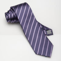 Lilac Stripe-Silk Tie