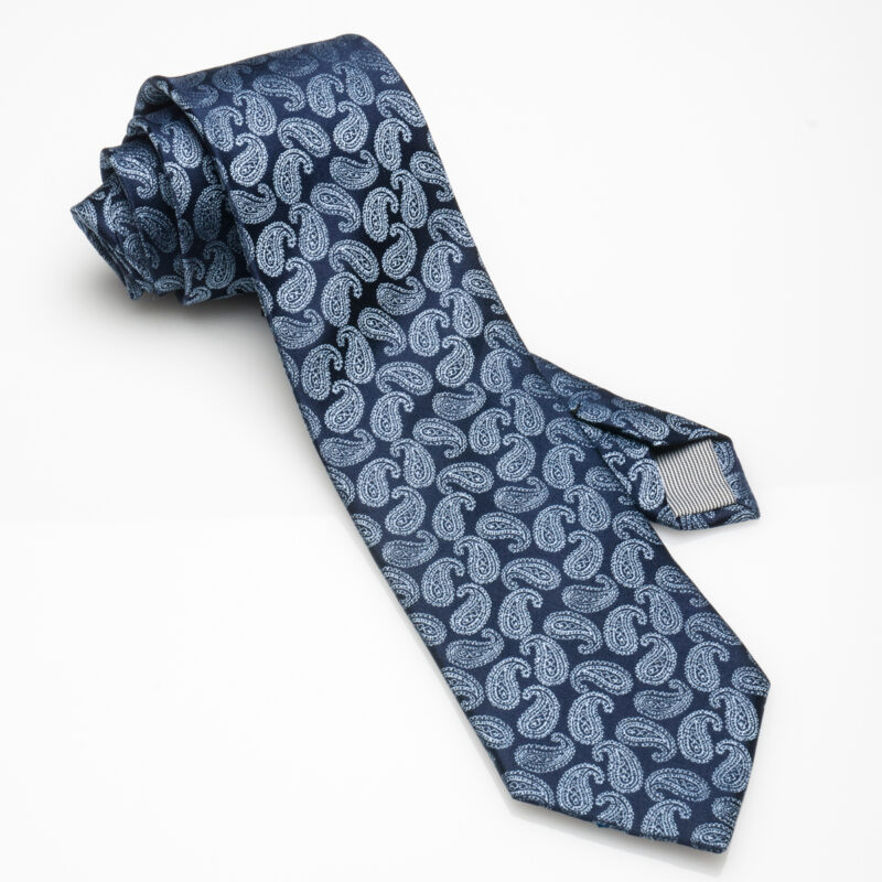 Navy Floral-Silk Tie