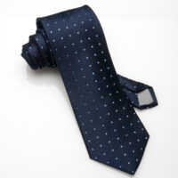 Navy Pin Dot Silk Tie