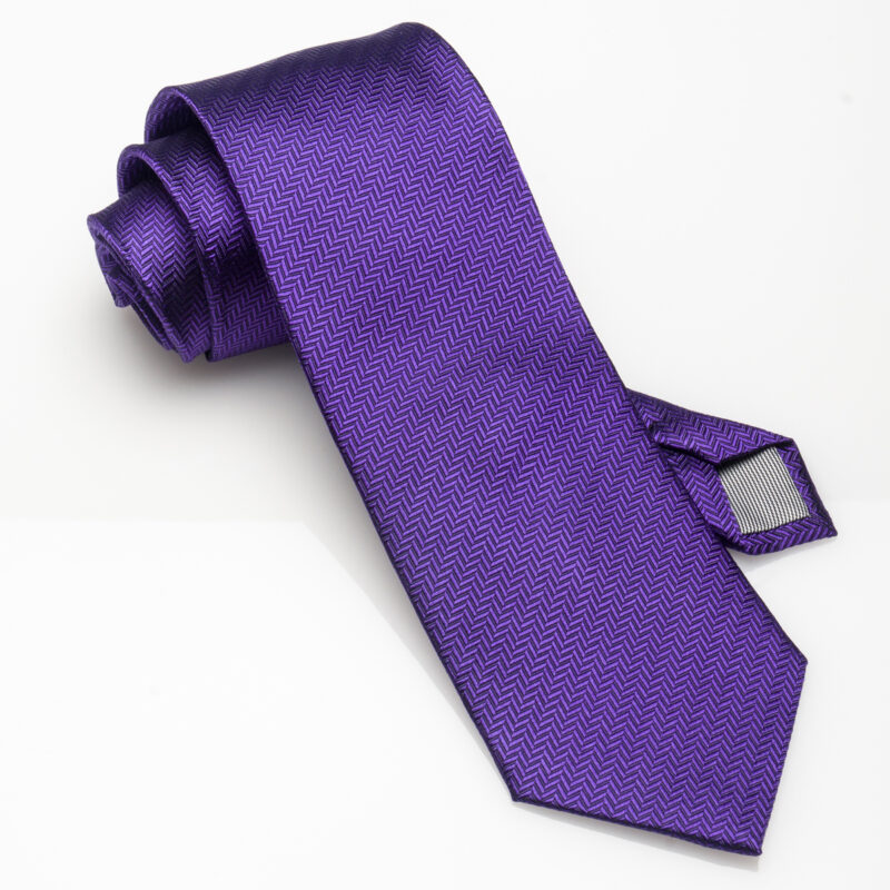 Purple Herringbone-Silk Tie