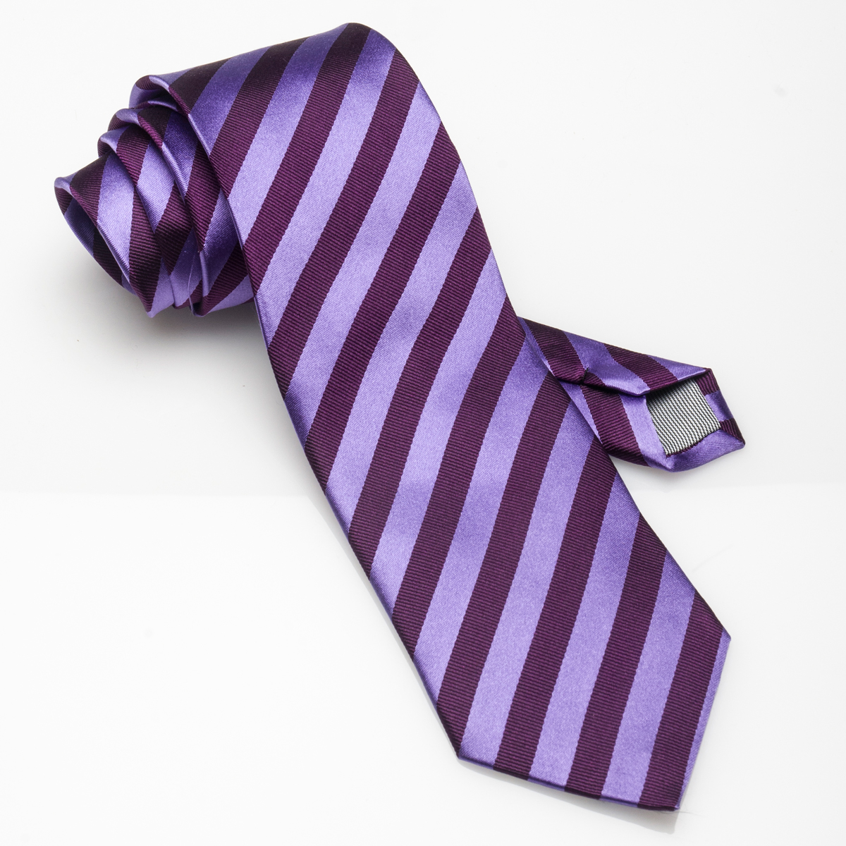 Purple Lilac Stripe-Silk Tie