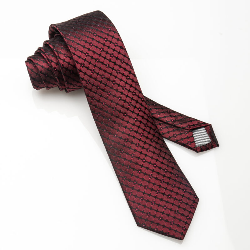 red silk tie