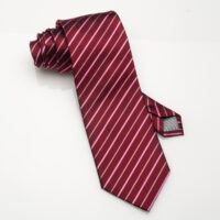 Red Stripe-Silk Tie