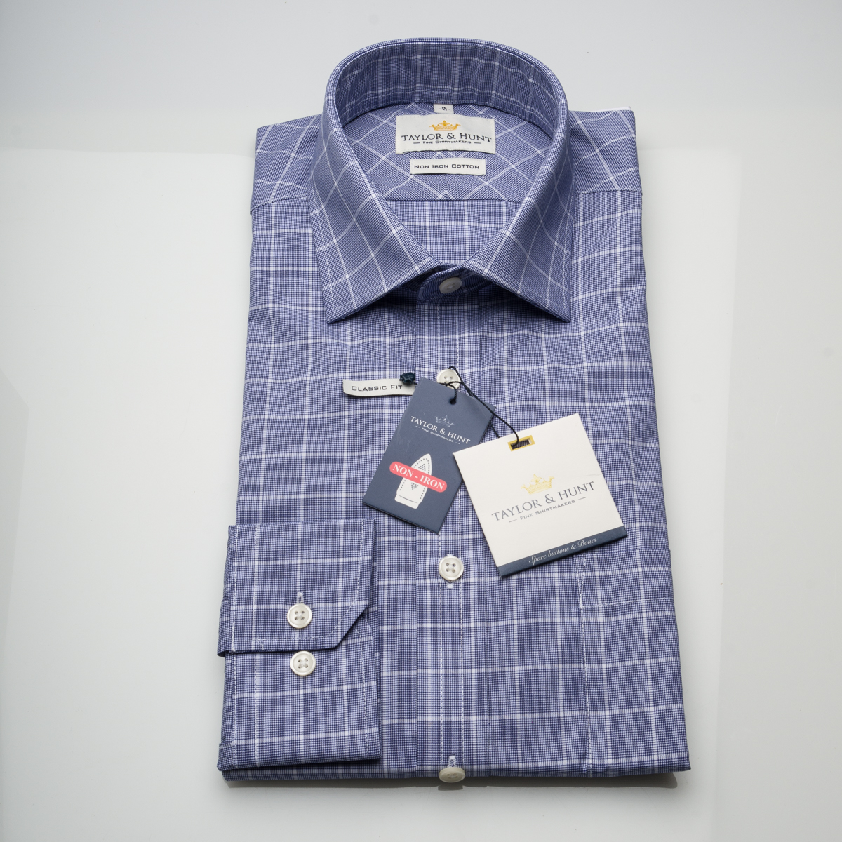 Navy Window Pane Check Shirt-0