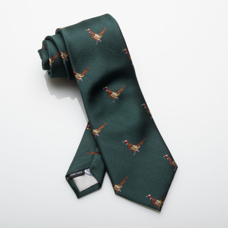 Pure Woven Silk Green Country Style Tie