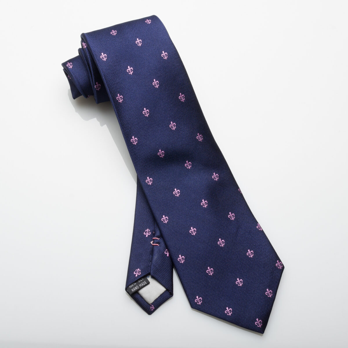 Navy Tie with Fleur De Lys Navy Tie with Fleur De Lys