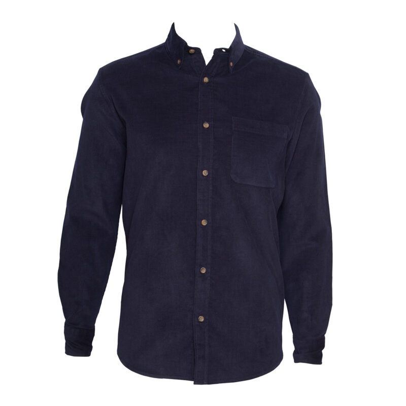 Taylor & HuntNavy Baby Cord Relaxed Fit Button Down Long Sleeve Shirt With Horn Buttons 913361035
