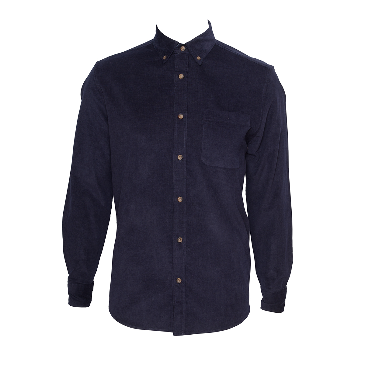 Taylor & HuntNavy Baby Cord Relaxed Fit Button Down Long Sleeve Shirt With Horn Buttons 913361035