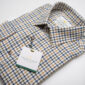 Brushed Tattersall Check Shirt in Cream and Brown 104393101