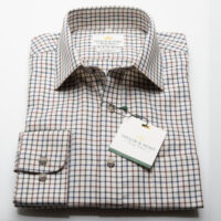 Tattersall Cream Multi Check Shirt - Image 2
