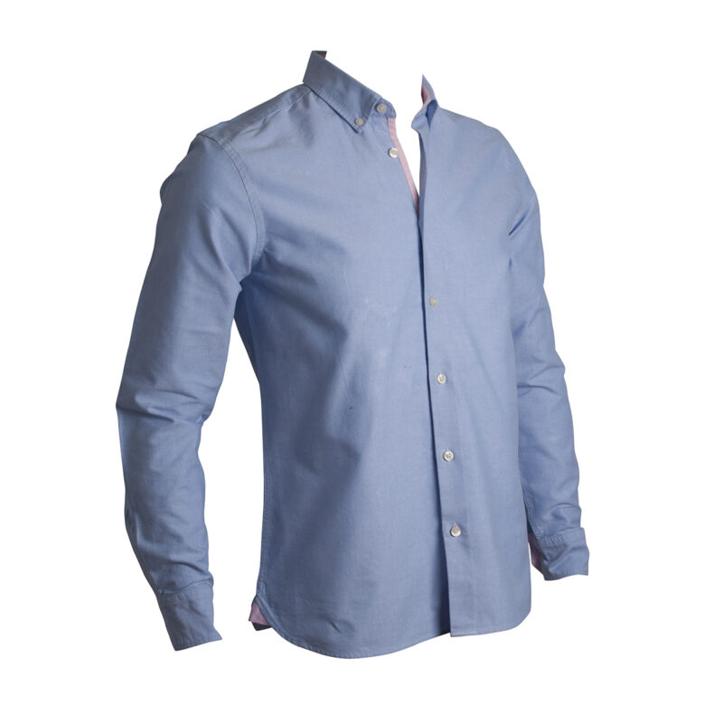 Taylor & Hunt Sky blue relaxed fit oxford casual long sleeve shirt