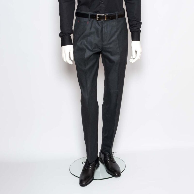 Taylor & Hunt Navy Blue Subtle Check Tailored Fit Trouser