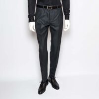Taylor & Hunt Charcoal Prince of Wales Check Tailored fit Trouser - Image 2