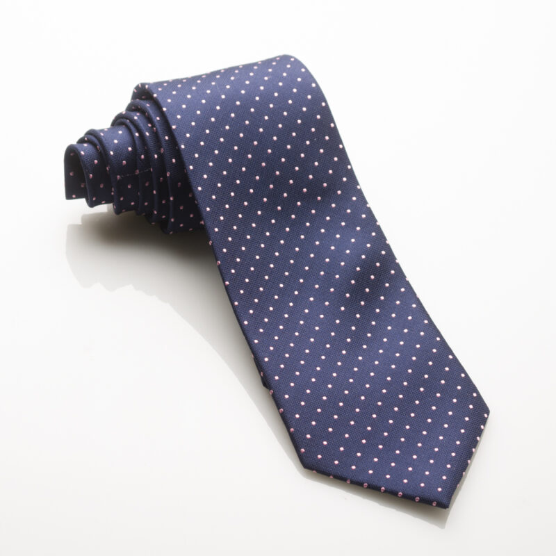 Navy Pin Dot Silk Tie (Copy)
