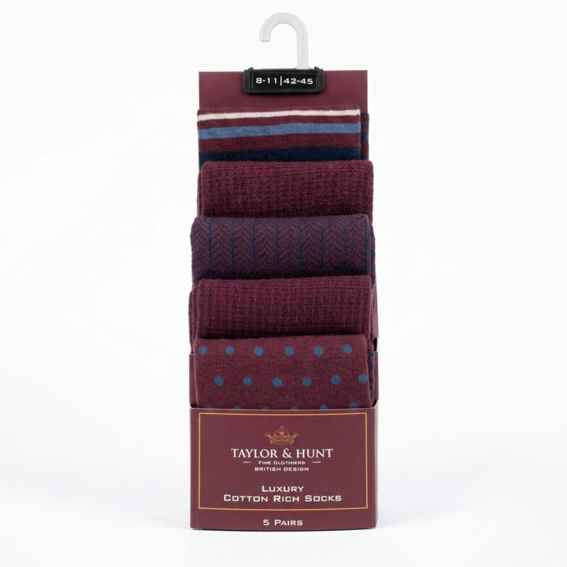 Taylor & Hunt Mens Cotton Rich Socks Pack of 5